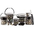 Liza Orry - 11 pcs Bathroom Accessories Set Plastic Bath Set Bathroom 20 LTR. Bucket, 1 LTR. Mug Combo Set for Home Bathroom Set. (Granite Black)