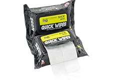 2 Pack 60 Pcs Shoe Sneaker Wipes Cleaner Quick Wipes Disposable Travel Portable Removes Dirt, Stains, Natural, Large, Natural