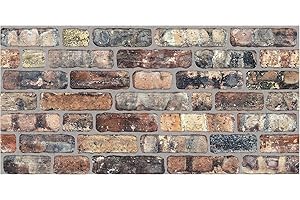 IZODEKOR Revestimiento de pared 3D de poliestireno, aspecto de piedra, para salpicadero de cocina, baño, balcón, dormitorio, salón y terraza, gris, marrón y negro (Alte Straße)