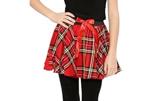 Crazy Chick Girls Circular Kids Tartan Skirt Check Bow Detail Dance Mini Skirts Size 5-10 Years