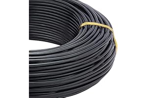 BENECREAT 2mm 55m Filo di Alluminio Nero Filo per Scultura in Metallo Pieghevole per la Creazione di Gioielli con Perline
