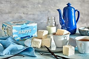 Happy Vanilla | Happy Mallows Gourmet Marshmallows | 100% Handmade | 100% Family Run (1 x 120g Box)