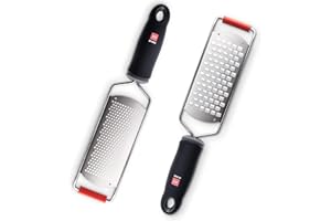 DI ORO LIVING DI ORO® - Râpes professionnelles en acier inoxydable - Râpe et zester parfaites pour le fromage, les agrumes, les pommes de terre, les pommes, les carottes et autres fruits et légumes