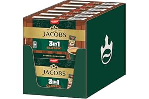 ‎JACOBS Jacobs 3in1 Classic, Instant Kaffee Sticks, löslicher Bohnenkaffee mit Creamer und Zucker, 12 x 10 Sticks, 120 Getränke