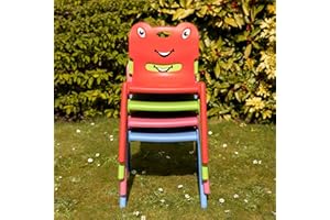 Comfort Time Indoor Outdoor Plastic Kids Chairs Garden Stackable Toddler Children Chair New (Blue)