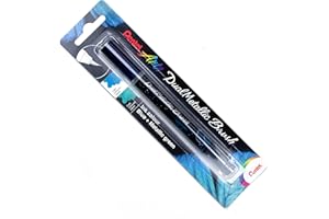 Pentel XGFH Dual Metallic Brush, pennello con inchiostro doppio colore verde + blu metallizzato 1 pz