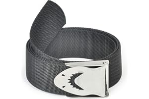 Best Divers - Cinturón de Acero Inoxidable con Hebilla de tiburón