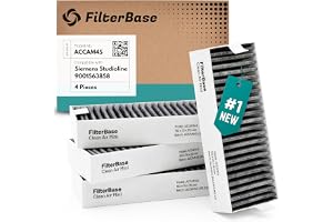 FilterBase® Clean Air Aktivkolfilter 4-Pack - Filteruppsättning som passar till Bosch HEZ9VRCR0 / Siemens HZ9VRCR0 / Neff Z82