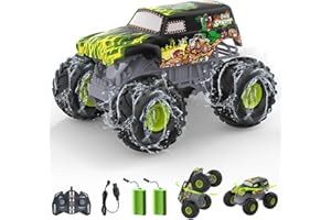 FEIMUOSI Macchina Telecomandata Auto Car Bambini: Anfibio Radiocomandata 4WD 2.4GHz Veicolo Fuoristrada Camion RC Crawler Tutti i Terreni per 3 4 5 6 7 8 9 10 anni Regali Natale e Compleanno