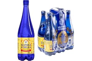 BÍLINSKÁ KYSELKA Bilinska Kyselka Mineralwasser aus der Tschechischen Republik - Natürliches medizinisches Tafel Medium Wasser - Natriumbikarbonatwasser mit mittlerer Mineralisierung - 6er Packung, je 1 l