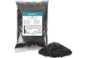 Browin 405111-Carbone Attivo in Cocco da 0,86 kg, per 40 l, per distillazione, neutralizzazione dell'odore e del Sapore di Alcol, Giardinaggio, Foresta in Vetro, ad Alto Assorbimento, Carbone