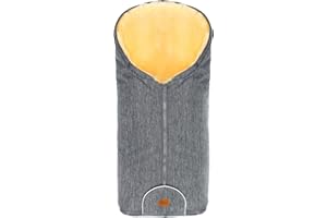 Fillikid Baby Fußsack Winter Pamir & Windel Blaubär, Winterfußsack Lammfellfußsack für Babyschale, Kinderwagen, Buggy, Echtes Lammfell, Fillikid Fußsack
