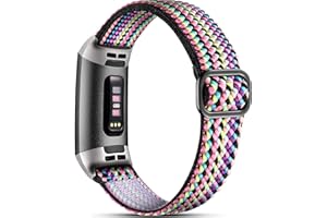 Dirrelo Bracelet Extensible Compatible avec Fitbit Charge 3 Bracelet/Fitbit Charge 4 Bracelet, Remplacement Élastique Souple et Réglable, Sport Bracelet Tissé en Nylon pour Femmes Hommes
