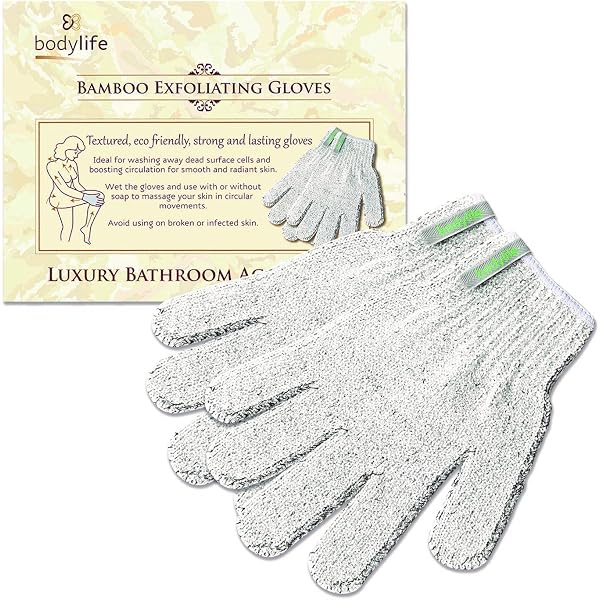 Hydrea London Peeling-Handschuhe Aus Bambus-Kohle – Tiefenreinigung Für Weiche & Strahlende Haut