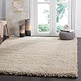 Carpet Elite Super Soft Microfiber Primium Quality Shagg Rectangular Carpet Collection With 2 Inch Pile Height For Hallway&Entryway Size 3X5 Feet Colour Light Beige