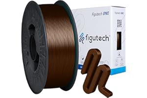 Filamento PLA 1.75mm 1kg Marrón, Figutech ONE filamento 3D, precisión +/- 0.02mm, PLA optimizado para impresora 3D, alta adherencia y resistencia, fluidez mejorada