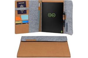 Rocketbook Pokrowiec foliowy do inteligentnego notebooka - Mars Sand Tan na literę A4, nadaje się do recyklingu, biodegradowalny, uchwyt na długopis, zapięcie magnetyczne, przechowywanie wewnętrzne