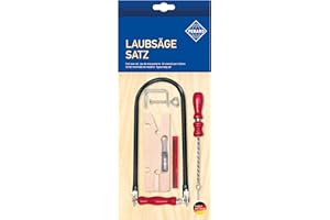 Pebaro 705P - Set di 12 pezzi per sega a traforo con curvo per traforo realizzato in Germania, fai da te con legno, seghe per fogliame, set fai da te, idea regalo per bambini