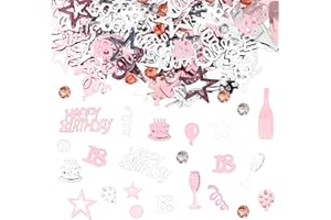 GoldRock Konfetti 18 Geburtstag Tischdeko 500 Stk Streudeko 18 Geburtstag Rosegold,Tischdeko 18 Geburtstage,Streudeko 18. Geburtstage,Happy 18th Birthday Confetti für Mädchen Junge,18 Geburtstags Deko