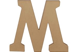 DÉCOPATCH Decopatch AC864C - 1 supporto in cartapesta marrone 23,7x2,5x20 cm, Lettera Maiuscola M