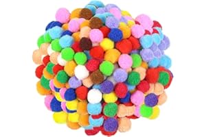 TOAOB THE ONE AND ONLY BABY TOAOB 300 Stück Pompons 10mm Mehrfarbig Pompom Flauschigen Plüsch set Bälle Kunst Bommel für Lustige DIY Kreative Handwerk