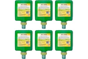 Opus Bac-Hand Antibacterial Soap 1L x 6 - Hand Wash Cartridge Refills Bulk Buy - Fragrance-Free Sanitising Liquid Soap - Cosmetic Grade Industrial Antibacterial Hand Wash Suitable for Opus Dispenser