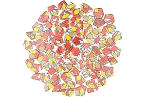 Yuvori 0,5 kg moderne abstrakte geometrische unregelmäßige Porzellan-Mosaikfliesen, DIY, handgefertigt, Badezimmer, Wohnzimmer, Küche, Backsplash, Outdoor (05, Medium)