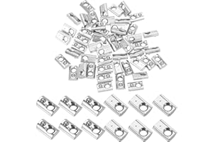 PATIKIL M5 Half Round Roll in Spring t Nuts, 50 Pcs 2020 Series Carbon Steel t Slot Spring Nuts for 6mm Aluminum Extrusion Profile 3D Printer DIY Tools Furniture Assembly, Silver