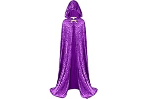 Spooktacular Creations Hooded Velvet Cloak Halloween Women Witch Cape Costume Accessory