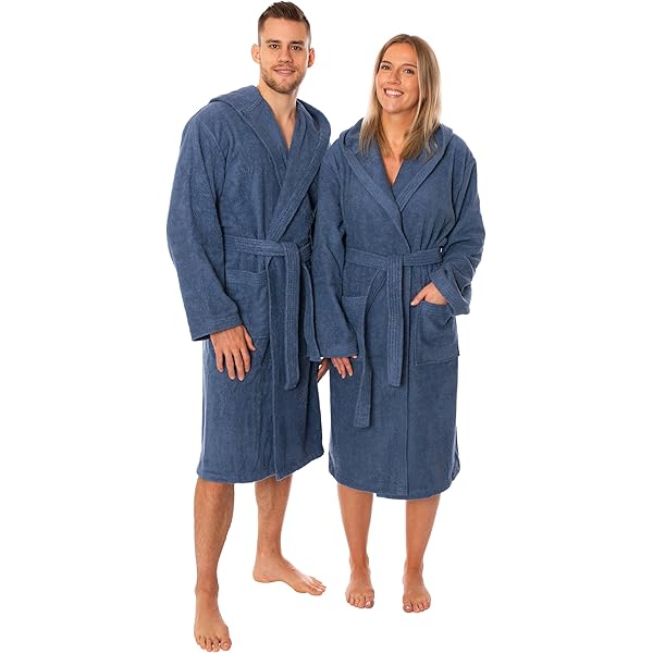PANA Velour Unisex katoen/polyester badjas met capuchon • Saunamantel • Dames badjas knielang • Heren badjas met capuchon • Badjas Men • Maat