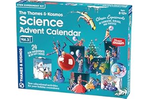 The Thames & Kosmos Science - Calendario dell'Avvento Vol 3, 24 esperimenti giornalieri STEM in chimica, biologia e fisica, conto alla rovescia per le celebrazioni delle vacanze invernali | Tradizione