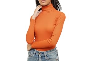 Re Tech UK Womens Jumpers Plain Ribbed Cotton Polo Turtle Roll Neck Tunic Top Long Sleeve Sweatshirt Ladies Winter Clothes Pullover Sweaters