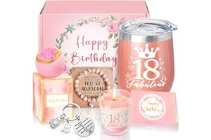 18th Birthday Gifts for Girls, Happy 18th Birthday Basket Gifts Box for Best Friends Female Neice Daughter Sister Her Girlfriend Classmate Bestie Stuff for Girls by Sheinly