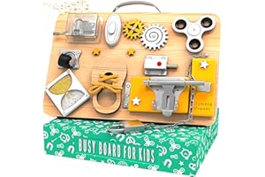 Jumble Dream Motorikspielzeug- Montessori Busy Board ab 1 Jahr mit 10 Aktivitäten - Kinder Activity Motorikspielzeug für stundenlange Beschäftigung - Sensorik Montessori Spielzeug ab 1 Jahr 2 3