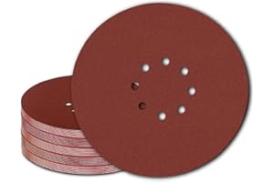 GZKTY 25 Pcs 225mm Sanding Disc - Professional Grain P180 Sanding Discs for 8 Hole Orbital Sander Discs - Sanding Sheets for Drywall Sander