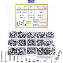 Kit 520 PZ M3 M4 M5 M6 Bulloni Per Cavi A Testa Esagonale In Acciaio Inox Con Testa A Brugola Viti Con Dadi Assortimento Kit 520 PZ M3 M4 M5 M6 Bulloni Per Cavi A Testa Esagonale In Acciaio Inox Con Testa A Brugola Viti Con Dadi Assortimento