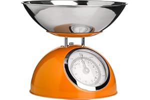 Premier Housewares 0807282 Balance de Cuisine Electronique avec Bol Acier Inoxydable Orange