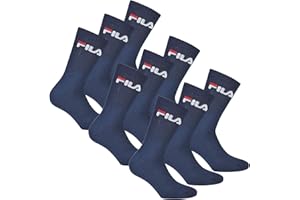 FILA 6 par skarpet, frotte skarpety tenisowe z logo, uniseks (2 x 3 sztuki)