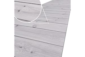 ANRO Küchenteppich Küchenläufer Teppich Läufer Küche waschbar rutschfest Muster Holz Grau Abwaschbar 100 x 52cm