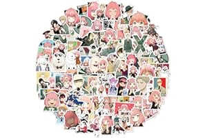 100Pcs pegatinas de anime espía x familiares, Wopin impermeable Cartoon Pegatinas para fanáticos del anime botella de agua portátil monopatín coche motocicleta bicicleta maleta snowboard