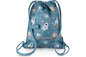 TA Trend Atelier Sacca Zaino per Bambini, Sacca Tessuto Asilo Bambino - Senza PFC, Idrorepellente, Fascia toracica, Catarifrangente