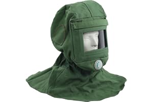 Sandblästringshuvlock Canvas Sjal Sandblaster Skyddsutrustningsmask Antidammvindsandblästringsverktygsmask Skär och Repor Värmebeständigt Halsskydd