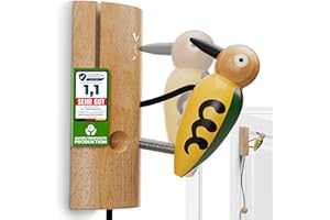 Eli® Klopfspecht für Kinder aus Holz - Klingel für Baumhaus - Spielhaus - Kinderzimmer - Haustür - Stelzenhaus - Kinderspielhaus - Glocke - Geschenk für Jungen und Mädchen
