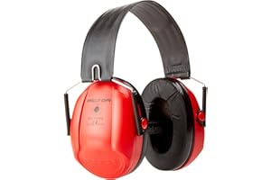 PELTOR 3M H515FB-516-RD Cuffie Protettive, Ripiegabili, 27 dB, Rosso