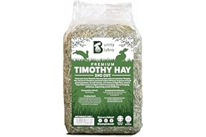 Bunny Bistro Premium Super Soft Timothy Hay 2nd Cut 1kg | Natural UK Grown Feeding Hay for Rabbits, Guinea Pigs & Small Animals, High in Fibre, Dental Care, Dust Extracted, Eco-friendly