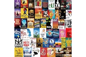 SANMATIC 52 adesivi Broadway per valigia, skateboard, laptop, computer, bottiglie d'acqua, auto, ragazzi, ragazze, decalcomania, impermeabile