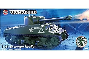 Airfix QUICKBULD Kit Modello Serbatoio, J6042 Sherman Firefly Kit Costruzione Serbatoio per Bambini 6+, Giocattoli da Costruzione per Ragazzi e Ragazze, modellismo Senza Colla