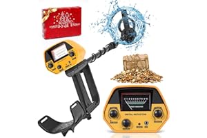 HLIEEOSFCN Metalldetektor für Erwachsene Kinder 2 lbs, mit Verstellbarem Vorbau, 7,5" wasserdichte Suchspule,DISC & All Metal2 Modi,Metalldetektoren Set mit LCD-Display,2 Batterien