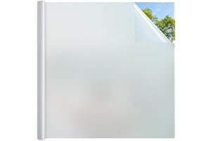 DOWELL Folia Okienna Nieprzejrzysta Maskująca, 44,5 x 200 cm, Mleczna, Samoprzylepna, Statyczna, Ochrona Przed Wzrokiem