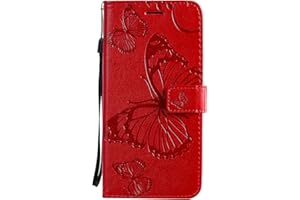 DENDICO Cover per Galaxy S20 Plus, Pelle Portafoglio Custodia per Samsung Galaxy S20 Plus Custodia a Libro con Funzione di appoggio e Porta Carte di Credito - Rosso